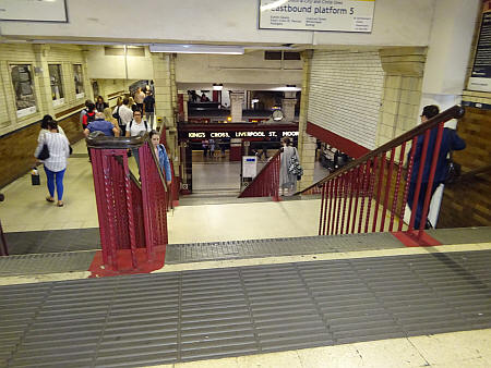 Baker street entrance and stairs to platforms