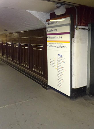 A walkway between lines at Baker street