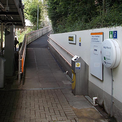 Slope at Emerson Park station