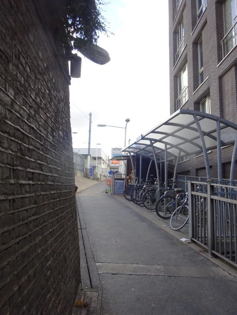 Hackney Central station the ramp to the station - in November 2021