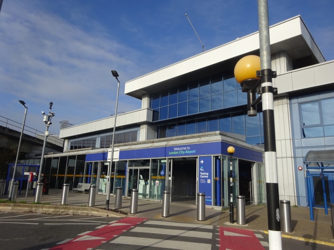 London City Airport DLR station   - in November 2021