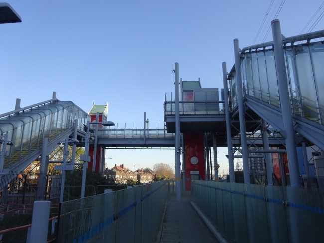 Royal Victoria DLR station Bridge - in November 2021