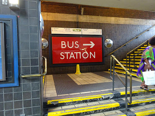 Turnpike Lane stairs to bus station