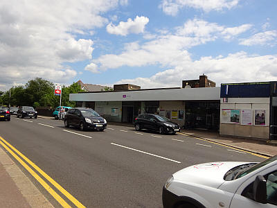 Upminster Station  front entrance - in July 2019