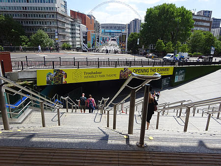 Access from the ticket hall to Wembley has a lot of stairs